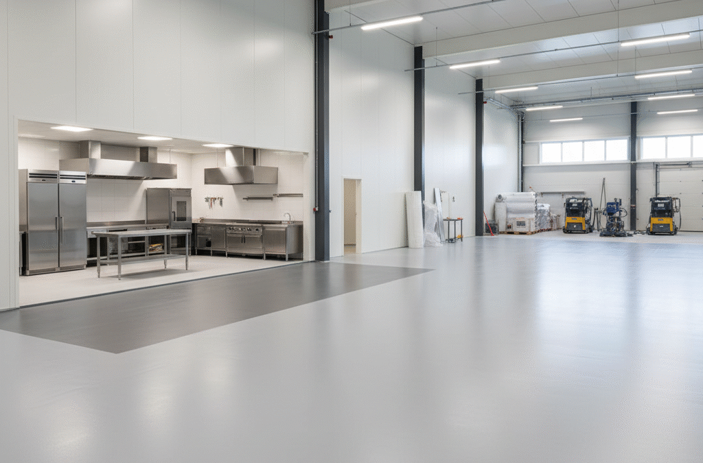 Industrigolvläggning i Varberg med hållbara material och expertis